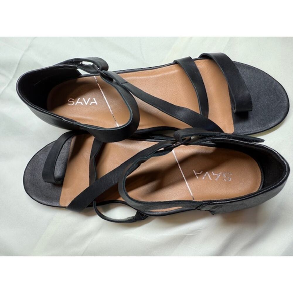 Sava Chelsea Sandals Black Leather Memory Foam Adjustable EU 39 / US 8.5–9